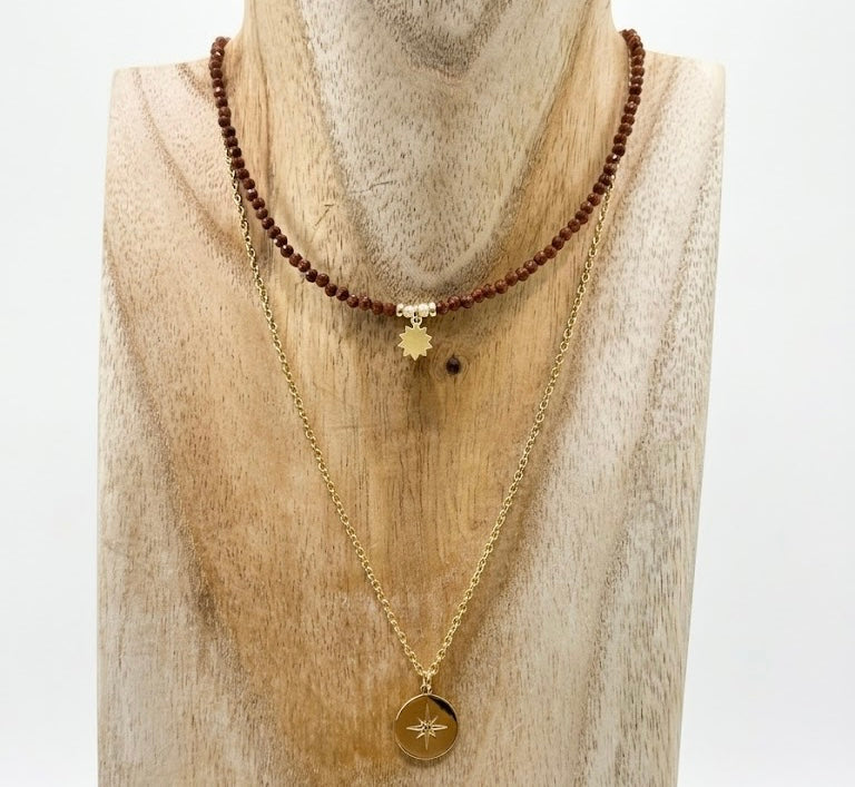Collier pierre de soleil