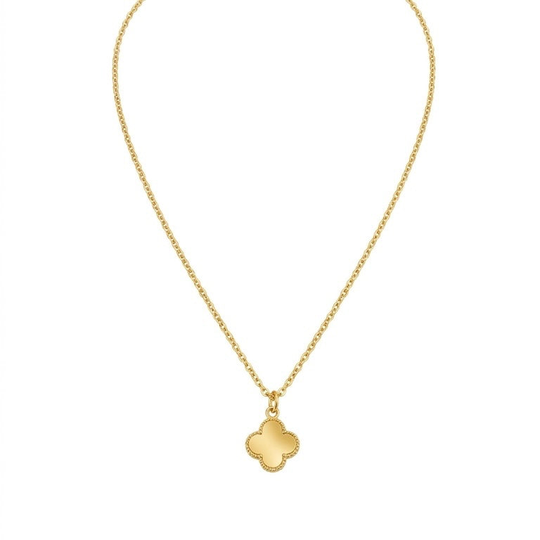 Collier trèfle doré