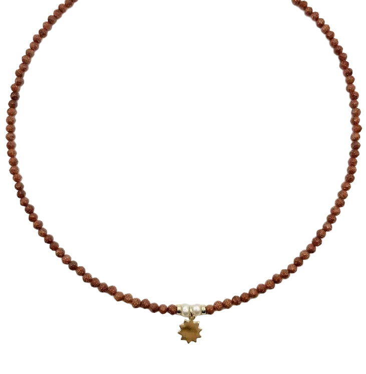 Collier pierre de soleil