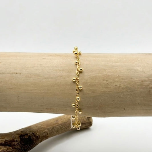 Bracelet chaîne perlée